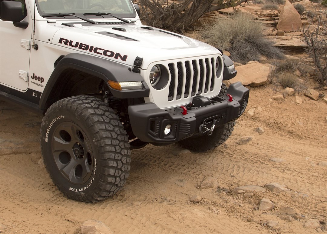 Rugged Ridge Winch Mount, For Use with Most Bumpers, Fixed Mount, Painted, Black, Steel – 11543.16