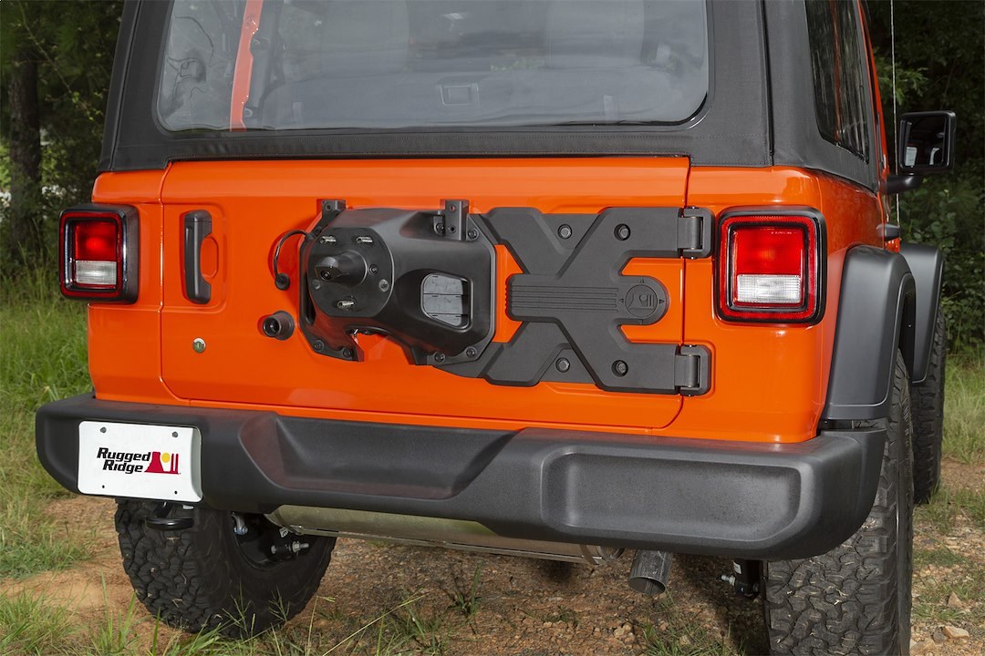 Rugged Ridge Tailgate Hinge, Spartacus, Black, Die Cast Aluminum, Single – 11546.56