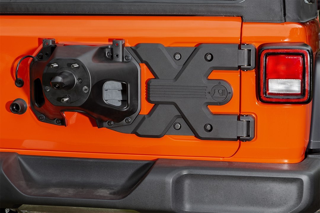 Rugged Ridge Tailgate Hinge, Spartacus, Black, Die Cast Aluminum, Single – 11546.56