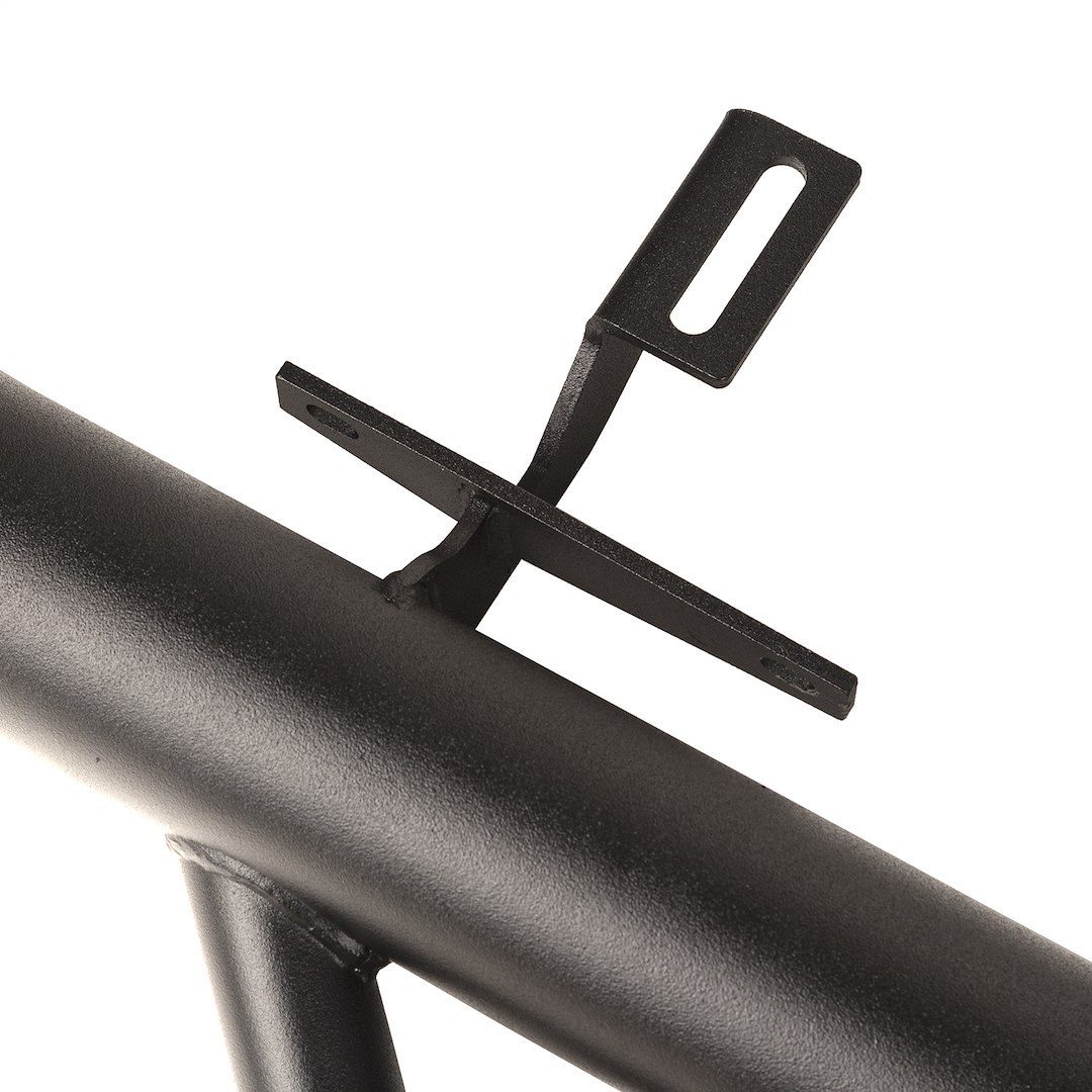 Rugged Ridge Nerf Bar, Spartan™, With Drop Down Steps, 3 Inch Round Bent, Powder Coated, Black, Steel, With End Caps – 11596.03