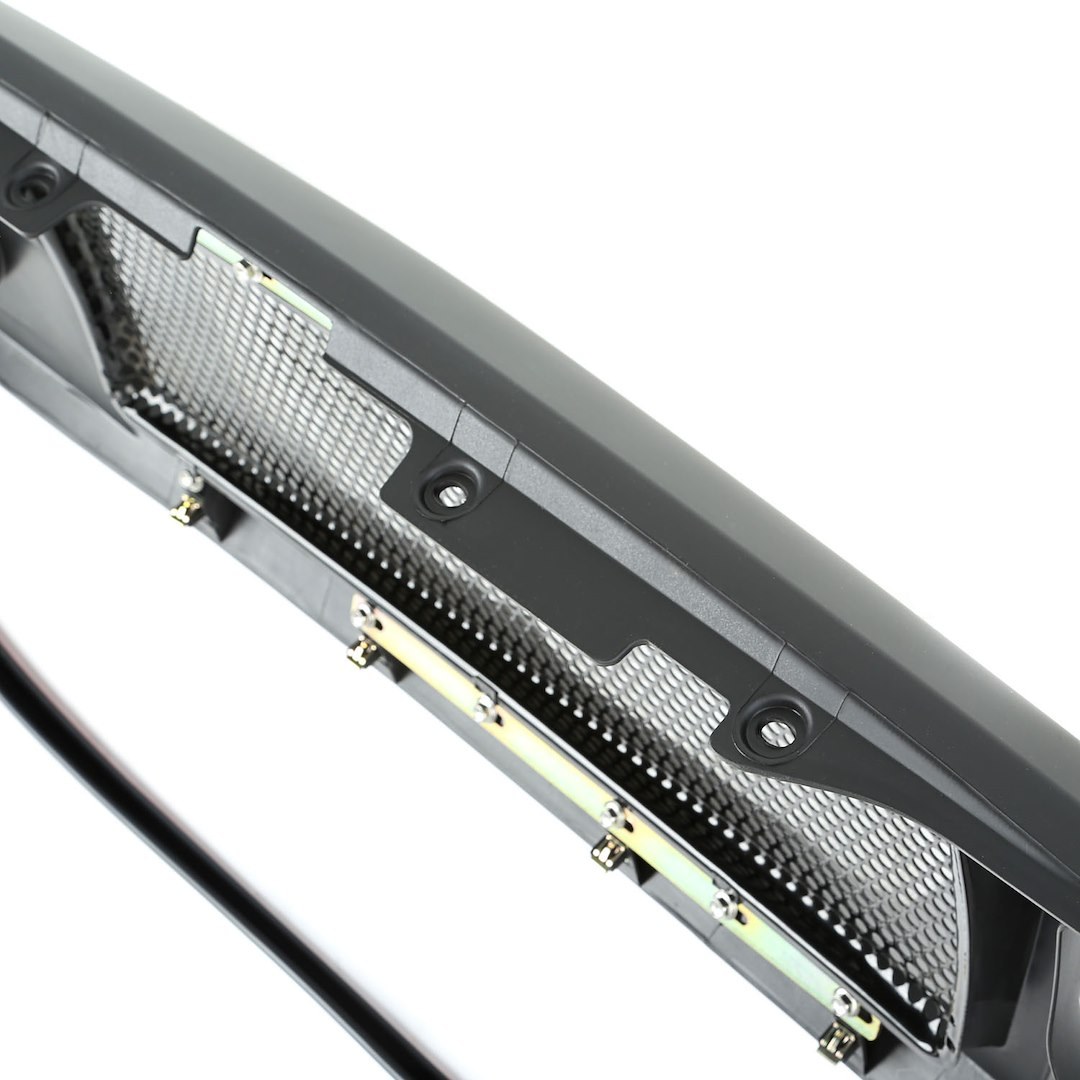 Rugged Ridge Grille, Spartan™, Angry Eyes Style, Without OE Grille Slots, Unpainted, Black, Fiberglass/ Steel – 12034.01
