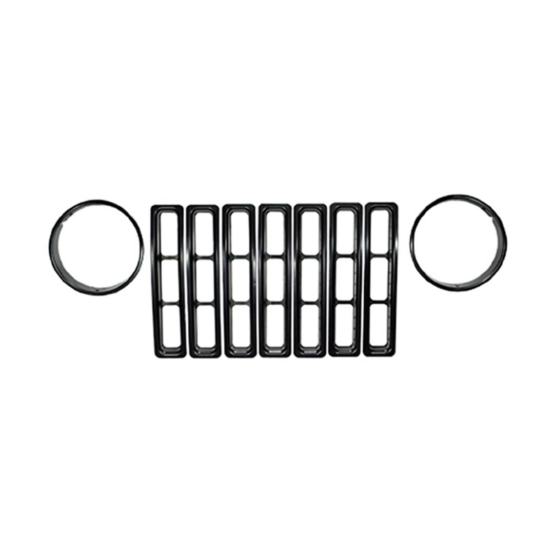 Rugged Ridge Headlight Trim, Black, Plastic, Set of 2 – 12419.23