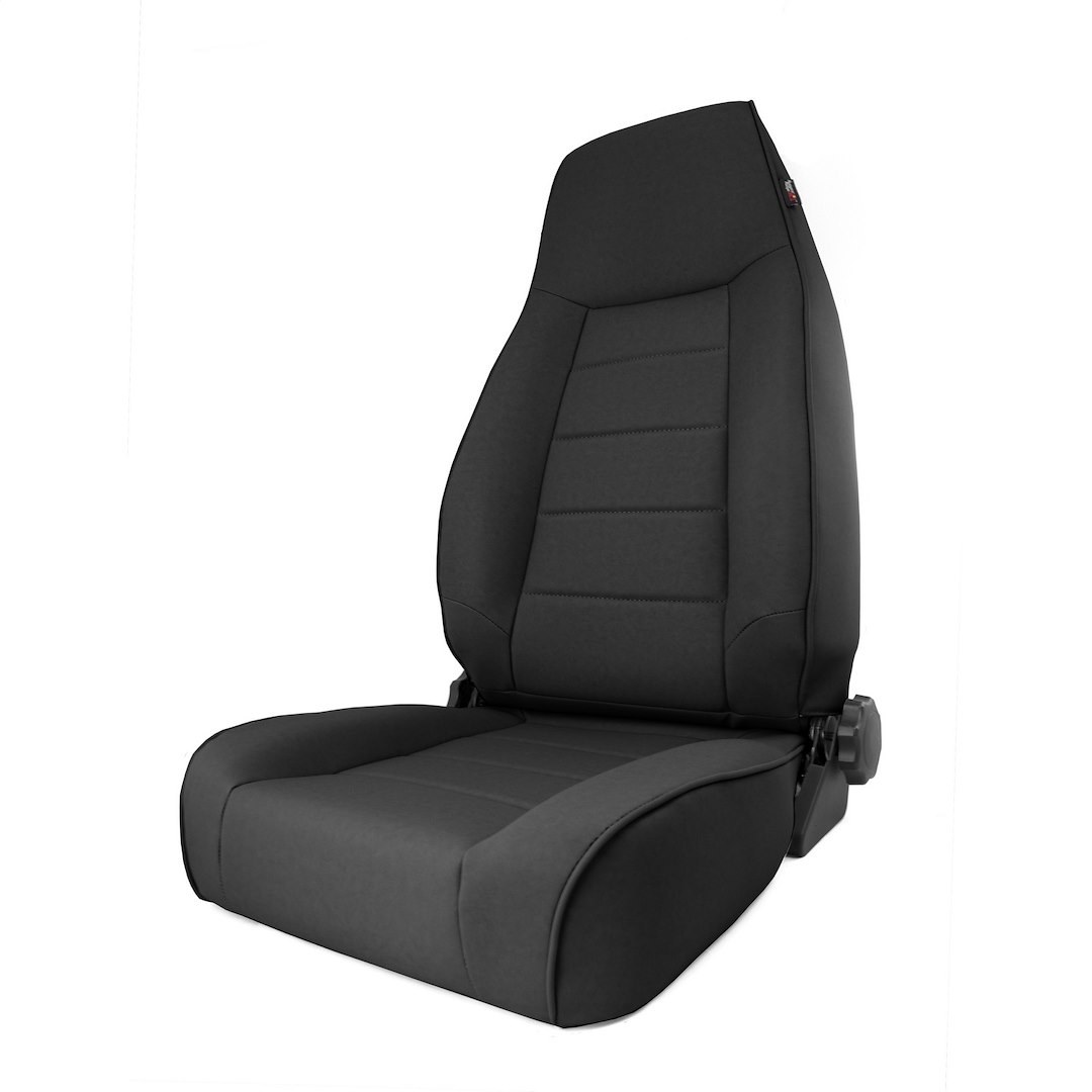 Rugged Ridge Seat, Xhd Seat, Front, Reclining, High Back, Black Denim, Vinyl, With Headrest, Uses OEM Brackets – 13412.15