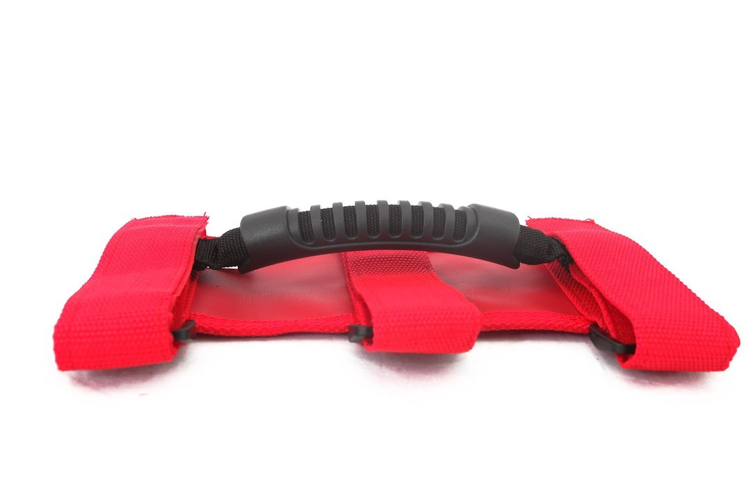 Rugged Ridge Interior Grab Strap, Ultimate Grab Handle, Red, Nylon, Roll Bar, Set of 2 – 13505.03
