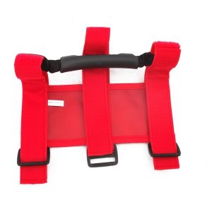 Rugged Ridge Interior Grab Strap, Ultimate Grab Handle, Red, Nylon, Roll Bar, Set of 2 – 13505.03