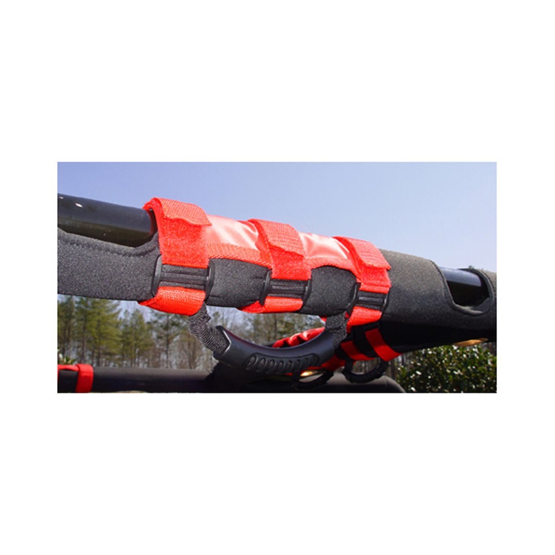 Rugged Ridge Interior Grab Strap, Ultimate Grab Handle, Red, Nylon, Roll Bar, Set of 2 – 13505.03