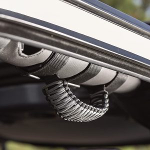 Rugged Ridge Interior Grab Strap, Paracord, Gray/ Black, Nylon, Roll Bar, Set of 2 – 13505.32