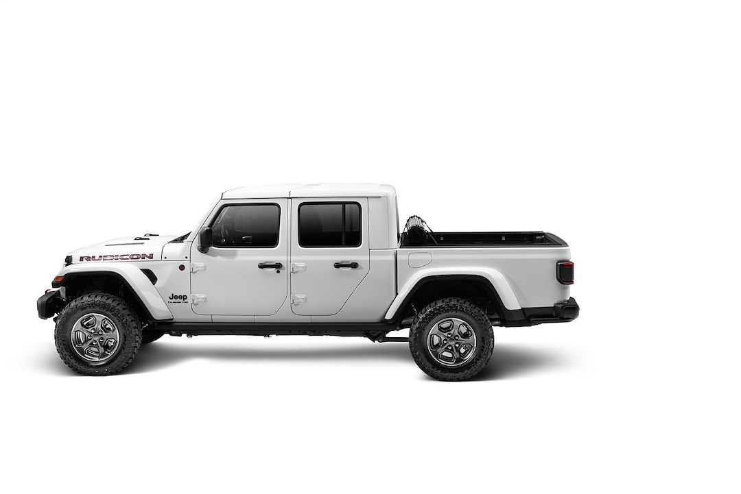 Rugged Ridge Tonneau Cover, Armis, Roll-Up, Non-Lockable, Black, Aluminum Slats/ Woven Fabric – 13550.23