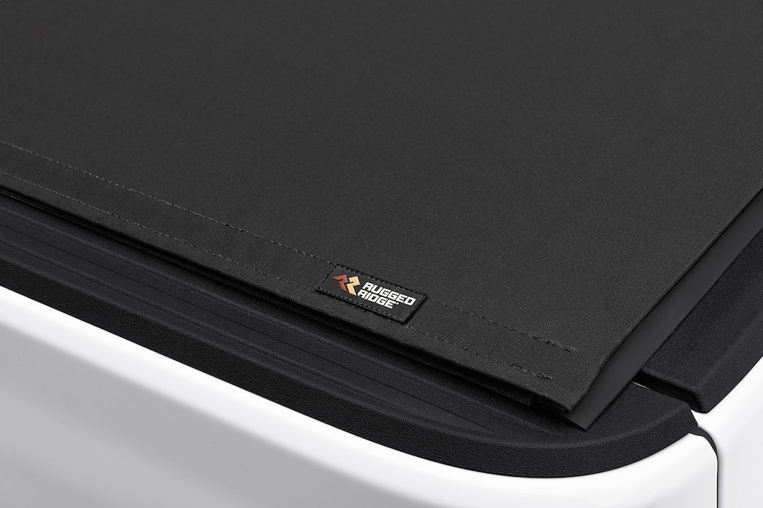 Rugged Ridge Tonneau Cover, Armis, Roll-Up, Non-Lockable, Black, Aluminum Slats/ Woven Fabric – 13550.23