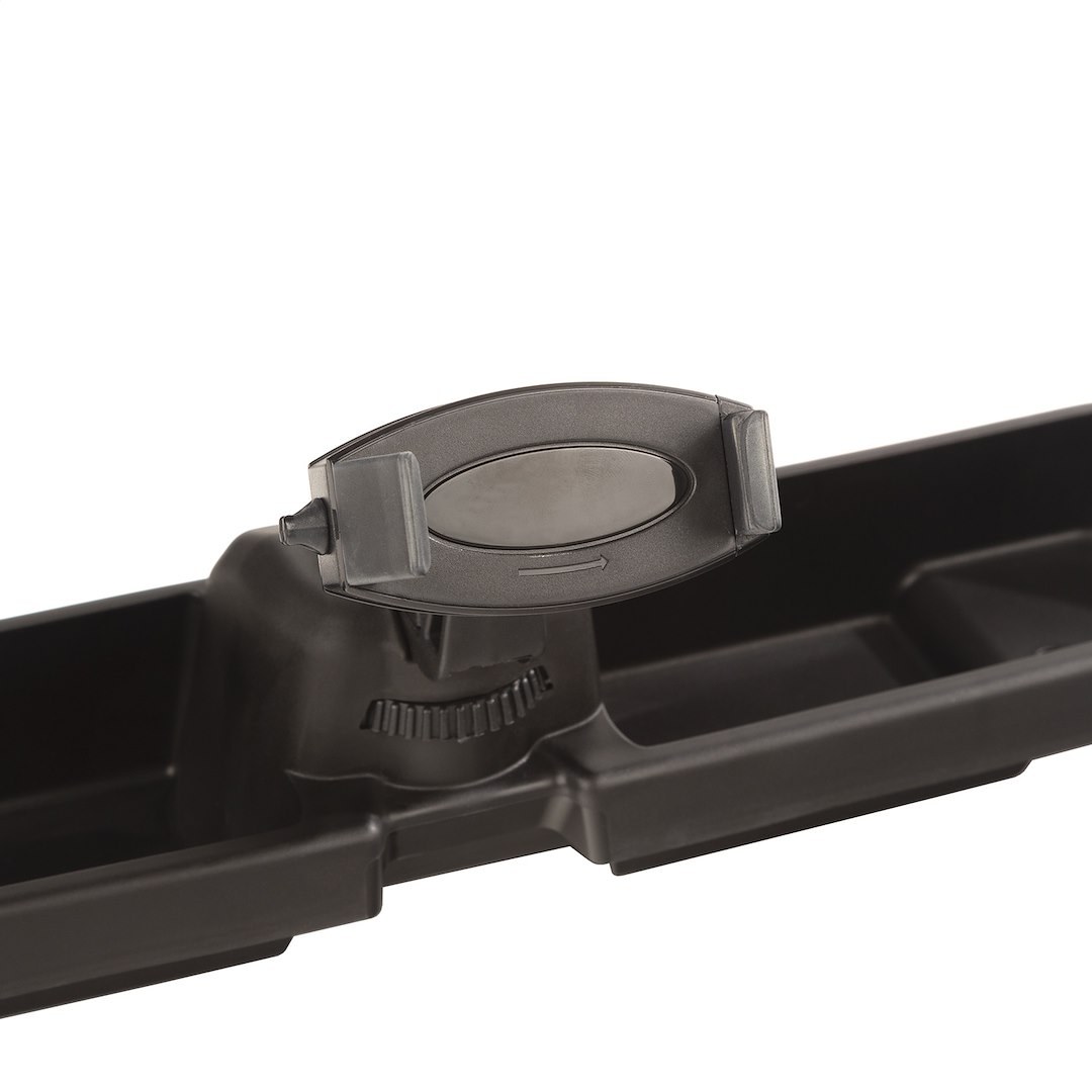 Rugged Ridge Cell Phone Mount, Dash Multi Mount, Black, Plastic, With Storage Tray/ Ball Mount/ Tripod Mount Screw – 13551.23