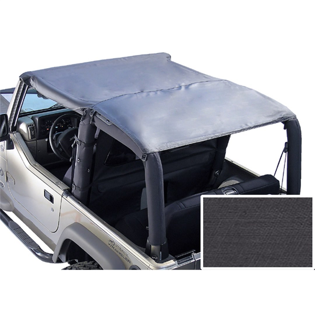 Rugged Ridge Bikini Top, Roll Bar Top, Black Denim, Vinyl, Does Not Include Windows, Does Not Include Sun Roof, Does Not Include Hardware – 13554.15