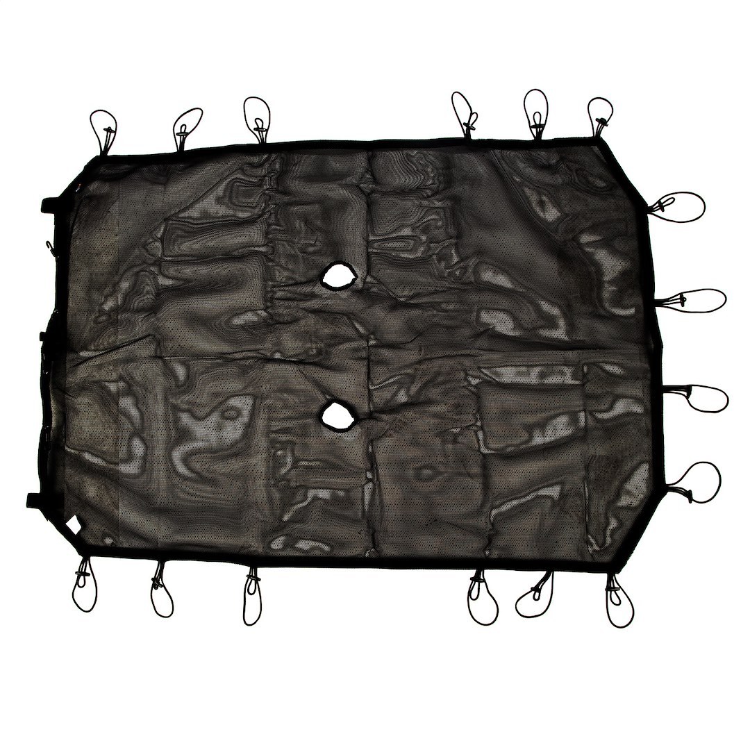 Rugged Ridge Bikini Top, Eclipse Sun Shade, Mounts to Windshield Loops and to Roll Bar, Black, See Through Mesh – 13579.05