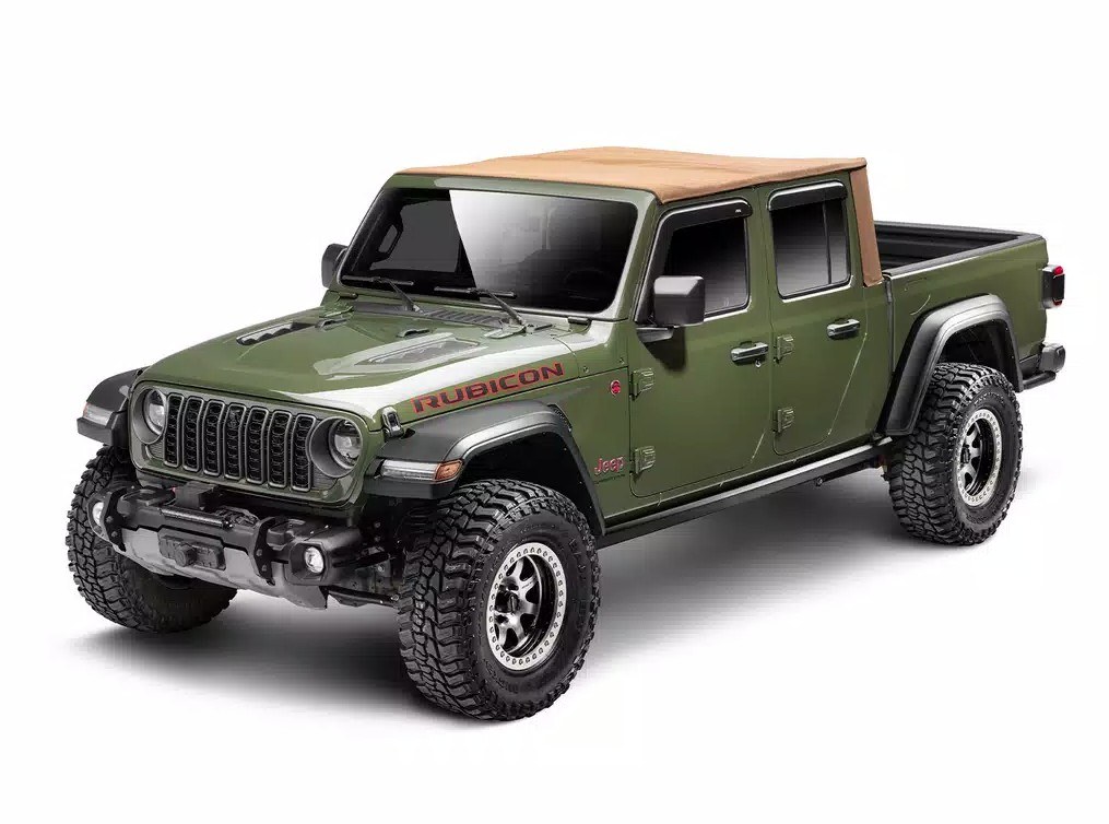 Rugged Ridge Soft Top, Voyager, Bowless, Tan, Twill Cloth, Without Doors, Includes Tinted Window, With Sun Roof, With Hardware – 13595.33