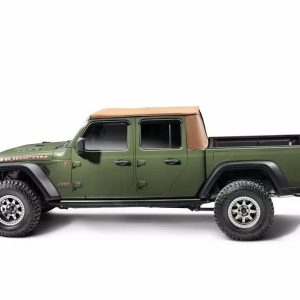 Rugged Ridge Soft Top, Voyager, Bowless, Tan, Twill Cloth, Without Doors, Includes Tinted Window, With Sun Roof, With Hardware – 13595.33