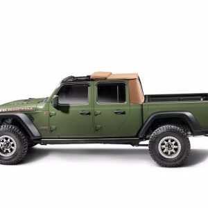 Rugged Ridge Soft Top, Voyager, Bowless, Tan, Twill Cloth, Without Doors, Includes Tinted Window, With Sun Roof, With Hardware – 13595.33