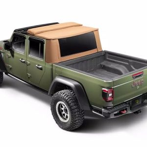 Rugged Ridge Soft Top, Voyager, Bowless, Tan, Twill Cloth, Without Doors, Includes Tinted Window, With Sun Roof, With Hardware – 13595.33