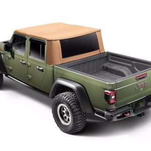 Rugged Ridge Soft Top, Voyager, Bowless, Tan, Twill Cloth, Without Doors, Includes Tinted Window, With Sun Roof, With Hardware – 13595.33