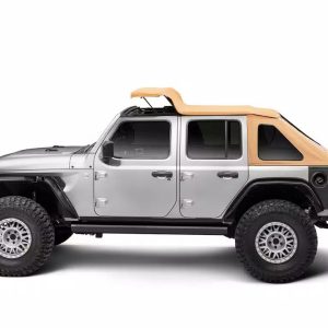 Rugged Ridge Soft Top, Voyager, Bowless, Tan, Twill, Without Doors, Includes Tinted Windows, With Sun Roof, With Hardware – 13863.33