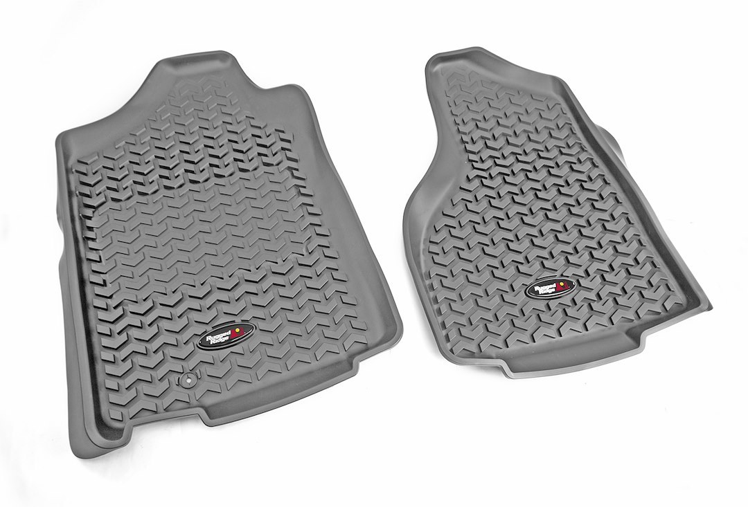 Rugged Ridge Floor Liner, Molded Fit, Grey, Thermoplastic, 2 Piece – 84903.04