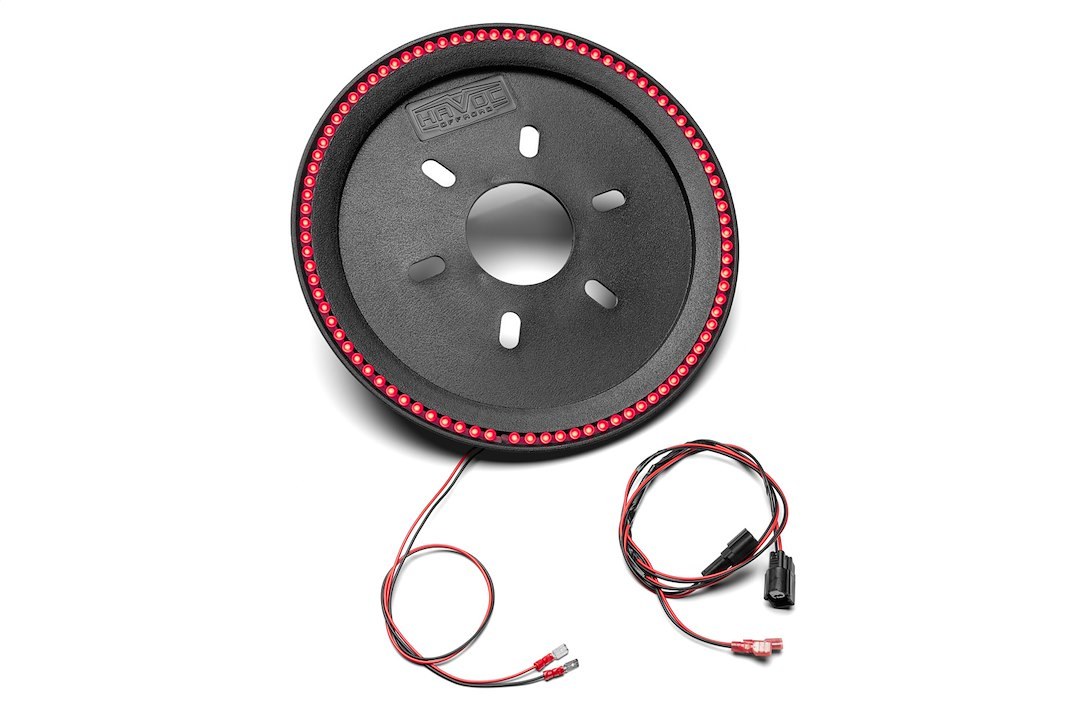 Omix-ADA Spare Tire Brake Light, Stud Mount, Red Lens, Hard Wire – HFB-01-003