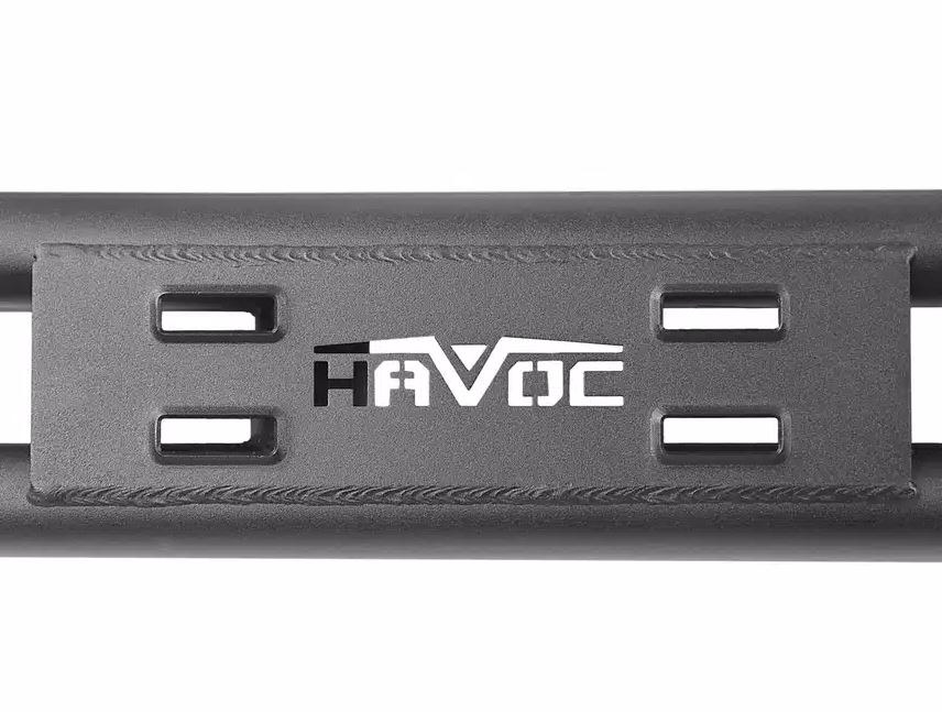 Omix-ADA Nerf Bar, Trailcrawler, Without Step Pads, 2 Inch Diameter Tube, Powder Coated, Black, Steel, With End Caps, Rocker Panel Mount – HFB-06-001