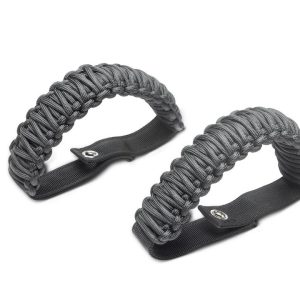 Omix-ADA Interior Grab Strap, Paracord, Set of 2, Nylon Parachute Cord, Black – HFB-08-004