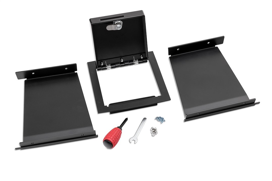 Omix-ADA Console Security Insert, With 3 Digit Rotary Combination Lock, Powder Coat, Black, Steel – HFB-08-007