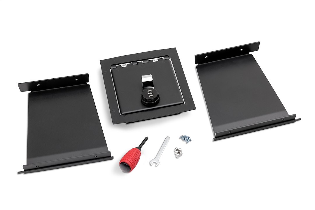 Omix-ADA Console Security Insert, With 3 Digit Rotary Combination Lock, Powder Coat, Black, Steel – HFB-08-007