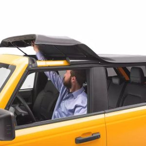 Omix-ADA Soft Top, Voyager Fastback, Black, Twill Cloth, Uses Factory Doors, Includes Tinted Windows, Does Not Include Sunroof – HFB-09-101