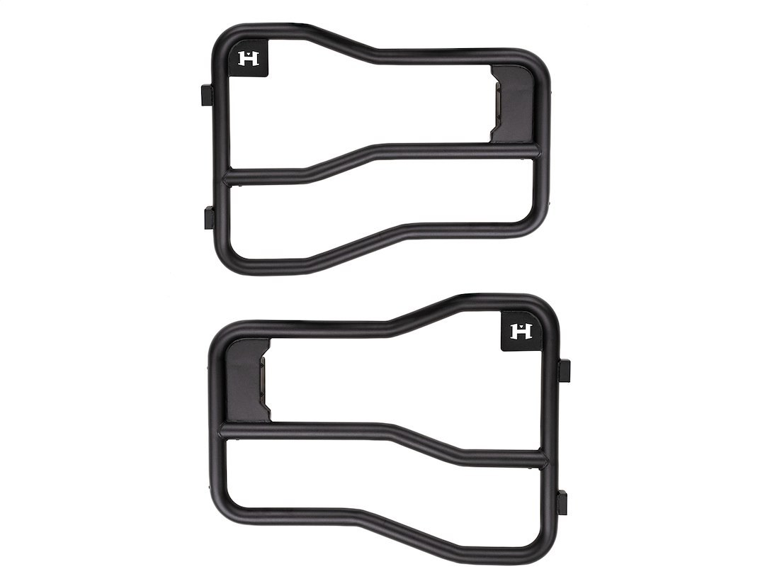 Omix-ADA Door, Tubular Lower Half, Rotary Latch, Textured, Black, Steel, Set of 2 – HFB-10-001