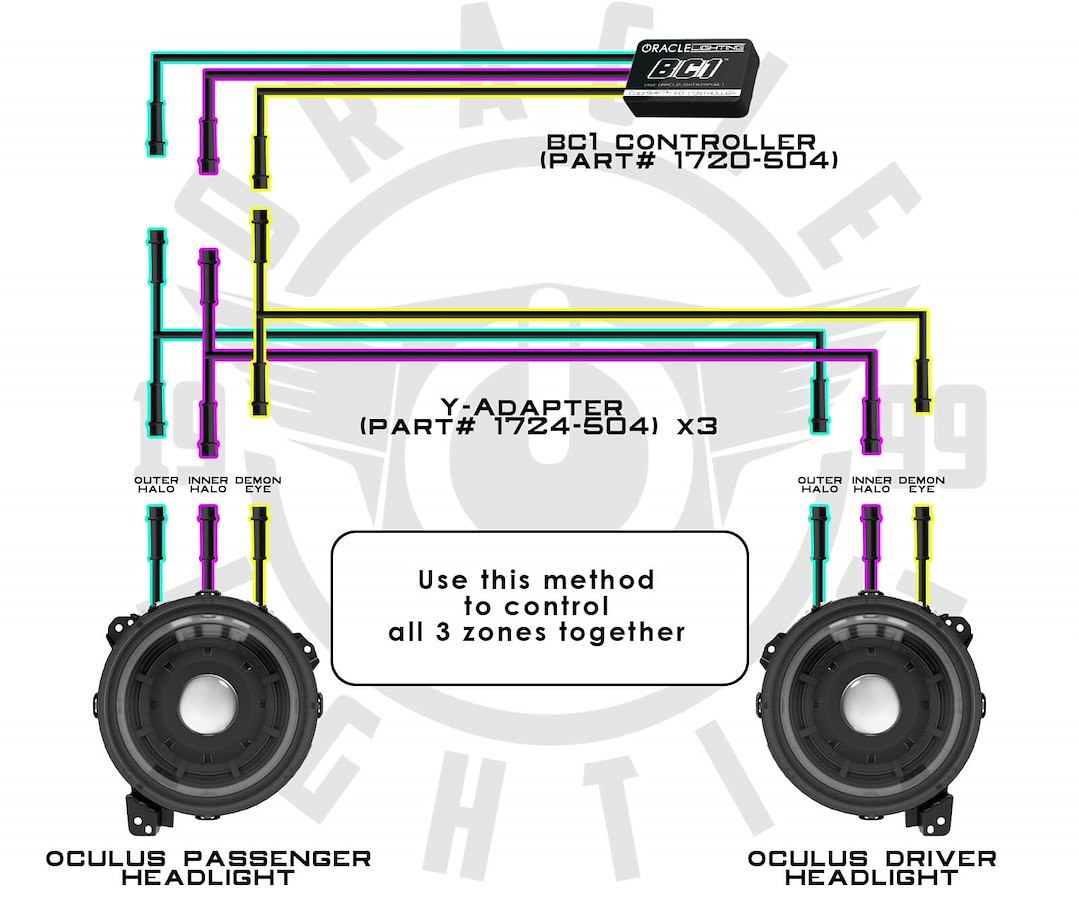 Oracle Lighting Headlight Wiring Harness Splitter, Colorshift® – 1724-504