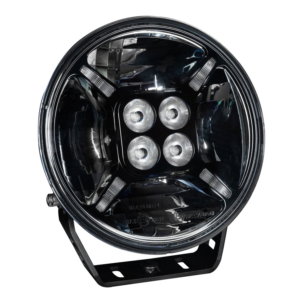 Oracle Lighting Spotlight, 60 Watt LED, 7 Inch Black Round Housing, White/ Amber LED, 4 Amp at 12 Volt DC, Combo Beam – 2915-023