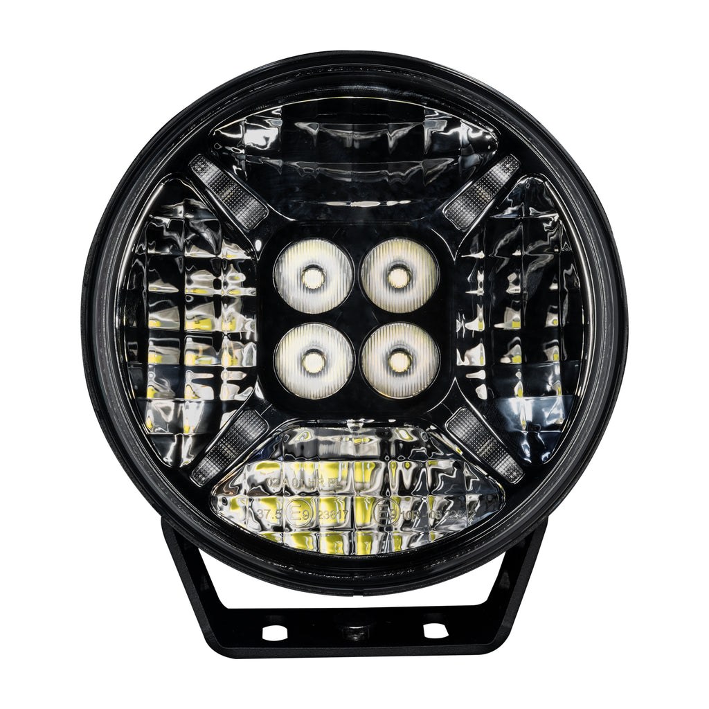 Oracle Lighting Spotlight, 60 Watt LED, 7 Inch Black Round Housing, White/ Amber LED, 4 Amp at 12 Volt DC, Combo Beam – 2915-023