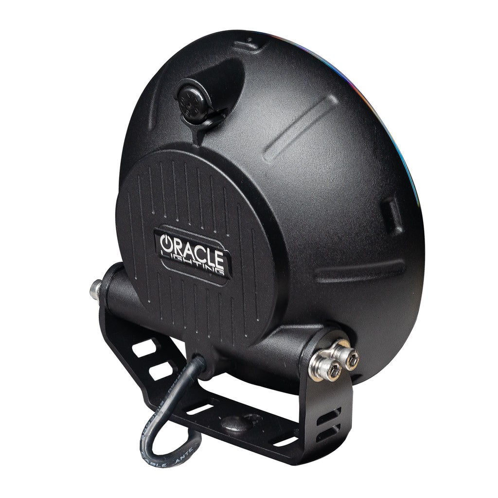 Oracle Lighting Spotlight, 60 Watt LED, 7 Inch Black Round Housing, White/ Amber LED, 4 Amp at 12 Volt DC, Combo Beam – 2915-023