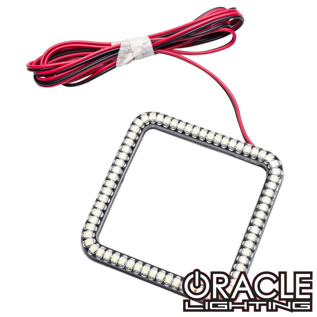 Oracle Lighting Daytime Running Light, Squared Halo Housing, Clear Lens, LED, Clear Bulb, Fits All Standard 3 Inch X 3 Inch Cube LED Lights – 5776-001