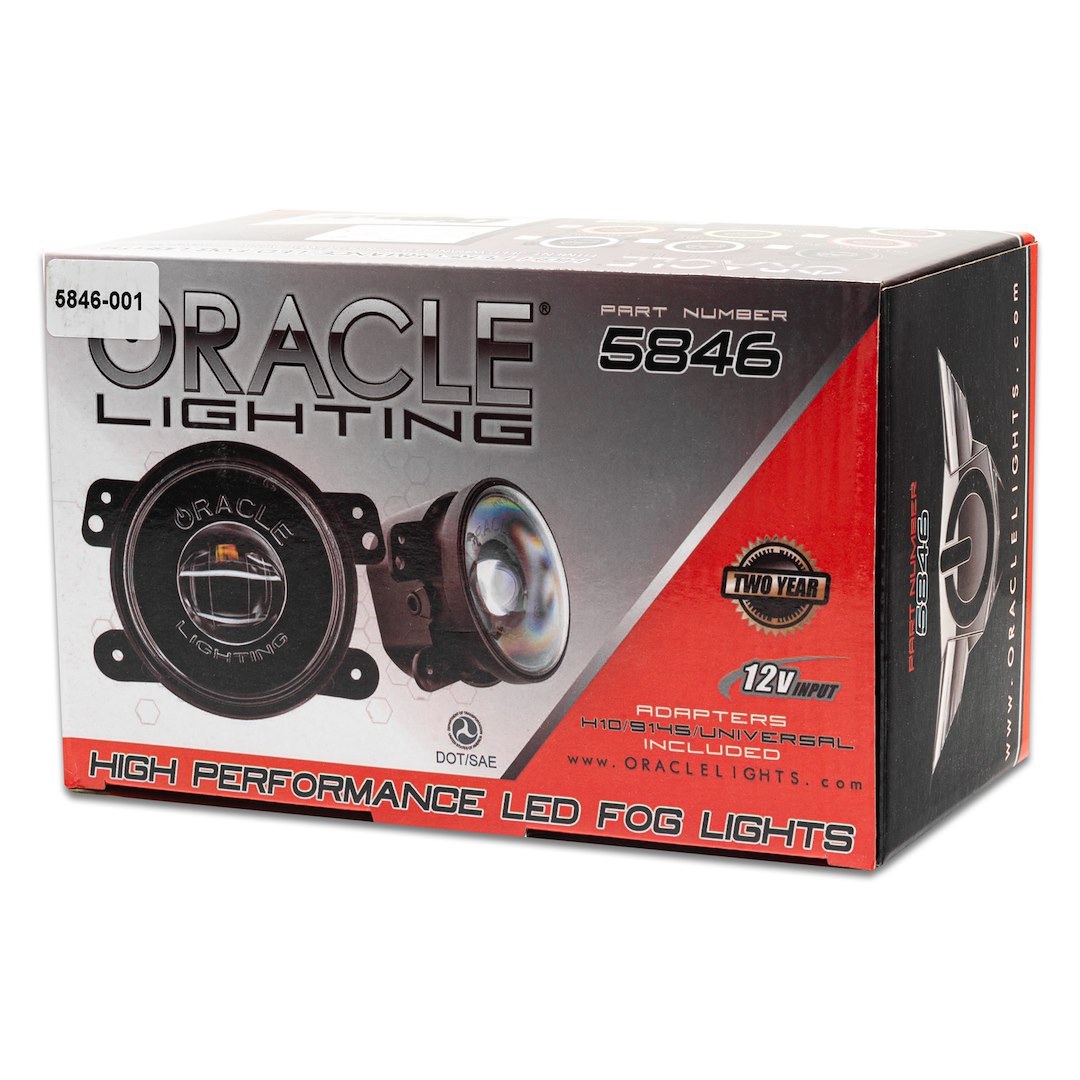 Oracle Lighting Driving/ Fog Light, LED Bulb, Clear LED Halo, Round, 20 Watt Bulbs Draw 2 Amp at 12 Volt, 3000 Raw Lumens – 5846-001