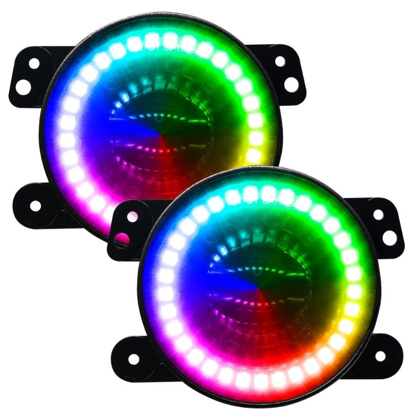 Oracle Lighting Driving/ Fog Light, LED Bulb, Colorshift LED Halo, Round, 20 Watt Bulbs Draw 2 Amp at 12 Volt, 3000 Raw Lumens – 5846-334