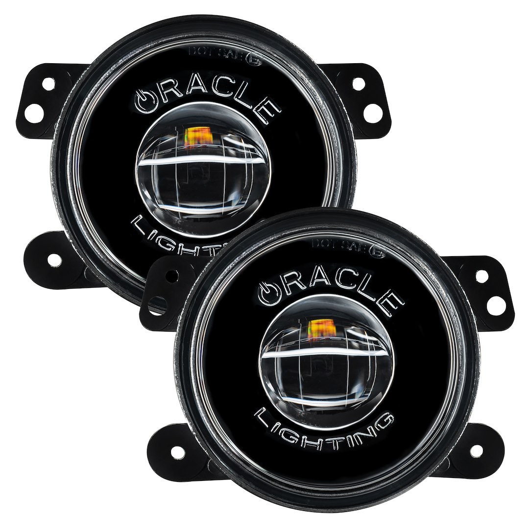 Oracle Lighting Driving/ Fog Light, LED Bulb, Round, 20 Watt Bulbs Draw 2 Amp at 12 Volt, 3000 Raw Lumens, Black Bezel/ Housing, Bolt Mount – 5846-504