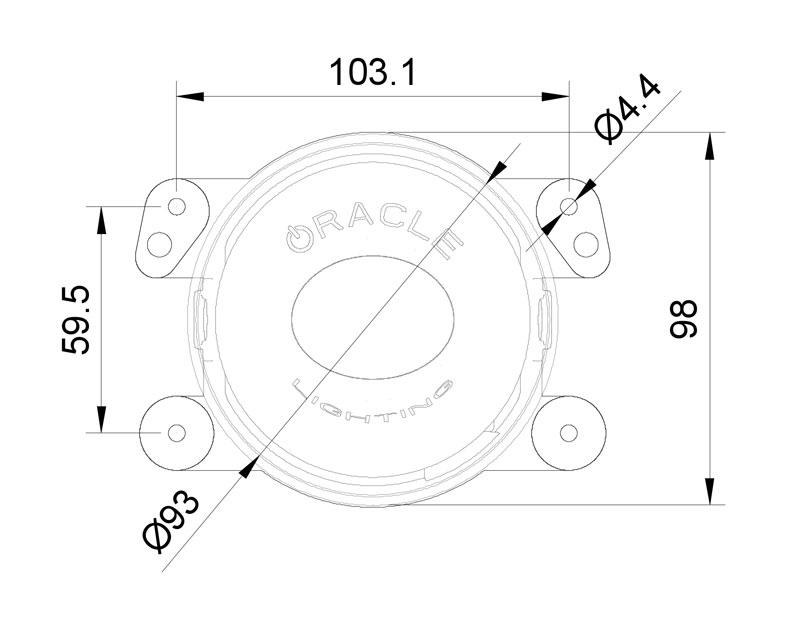 Oracle Lighting Driving/ Fog Light, LED Bulb, Round, 20 Watt Bulbs Draw 2 Amp at 12 Volt, 3000 Raw Lumens, Black Bezel/ Housing, Bolt Mount – 5846-504