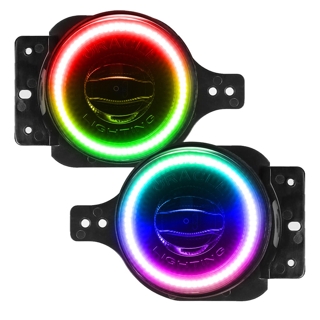 Oracle Lighting Driving/ Fog Light, LED Bulb, Colorshift – No Controller LED Halo, Round, 20 Watt Bulbs Draw 2 Amp at 12 Volt – 5847-334