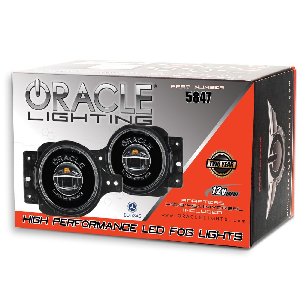 Oracle Lighting Driving/ Fog Light, LED Bulb, Colorshift – No Controller LED Halo, Round, 20 Watt Bulbs Draw 2 Amp at 12 Volt – 5847-334