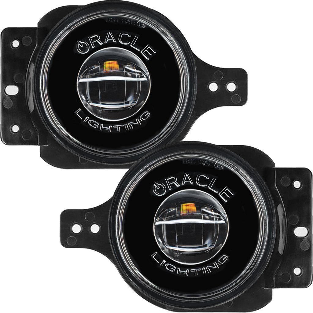 Oracle Lighting Driving/ Fog Light, LED Bulb, Round, 20 Watt Bulbs Draw 2 Amp at 12 Volt, 3000 Raw Lumens, Black Bezel/ Housing, Bolt Mount – 5847-504