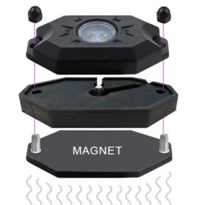 Oracle Lighting Underbody Light Installation Kit, Use to Mount LED Rock Light, Magnetic Mount, Powder Coated, Neodymium Magnet, Single – 5848-504