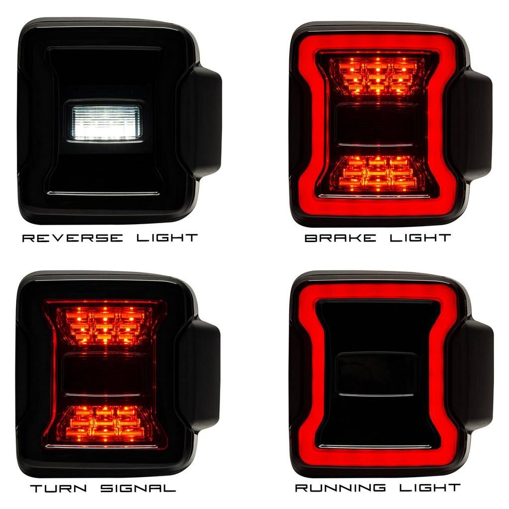 Oracle Lighting Tail Light Assembly, Black Series, LED, Smoked Lens, Black Bezel/ Housing, Set of 2 – 5852-504