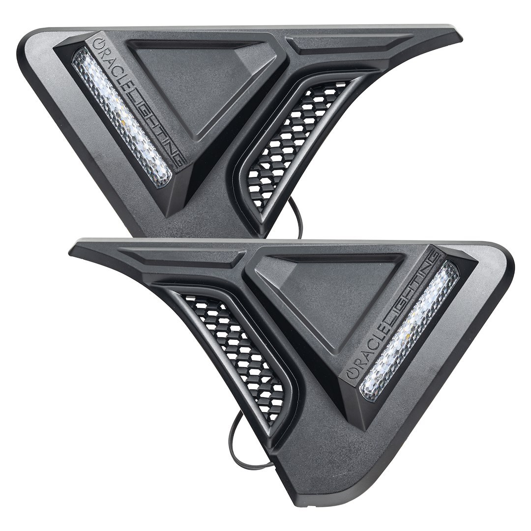 Oracle Lighting Side Marker Light – LED, Sidetrack ™, Fender Mount, Clear Lens, Matte Black Trim, Amber/ Clear Bulb, Set of 2 – 5873-504