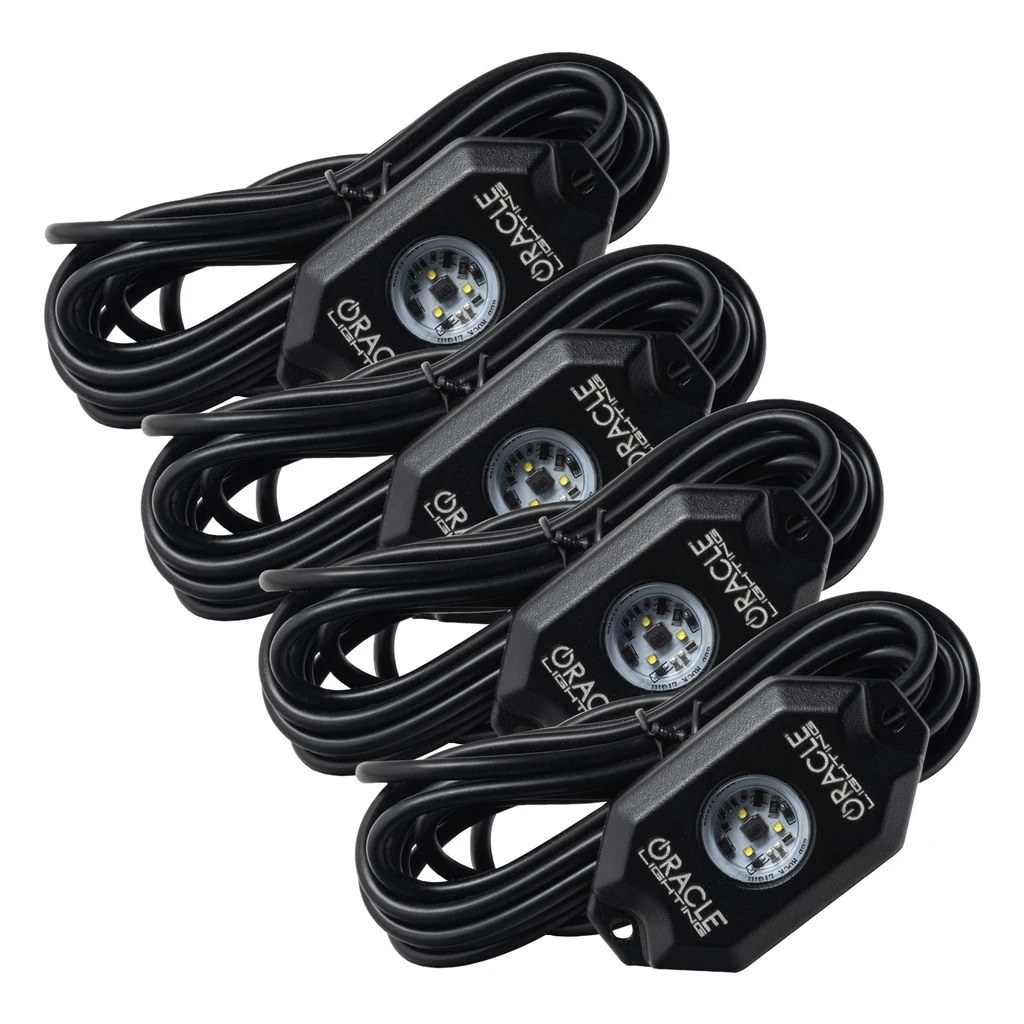 Oracle Lighting Underbody Light Kit, LED, White, 12 Volt DC, 6 Watt Each, 600 Lumens Each, 4 Piece – 5875-001