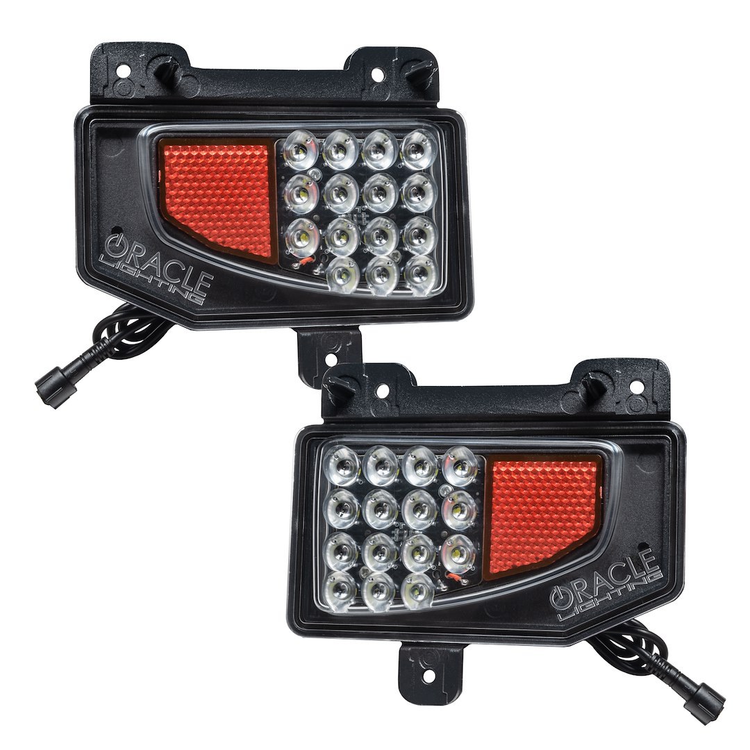 Oracle Lighting Backup Light – LED, Bumper Mount, Set of 2, Clear Bulb, Black Housing, 1500 Lumens – 5878-504