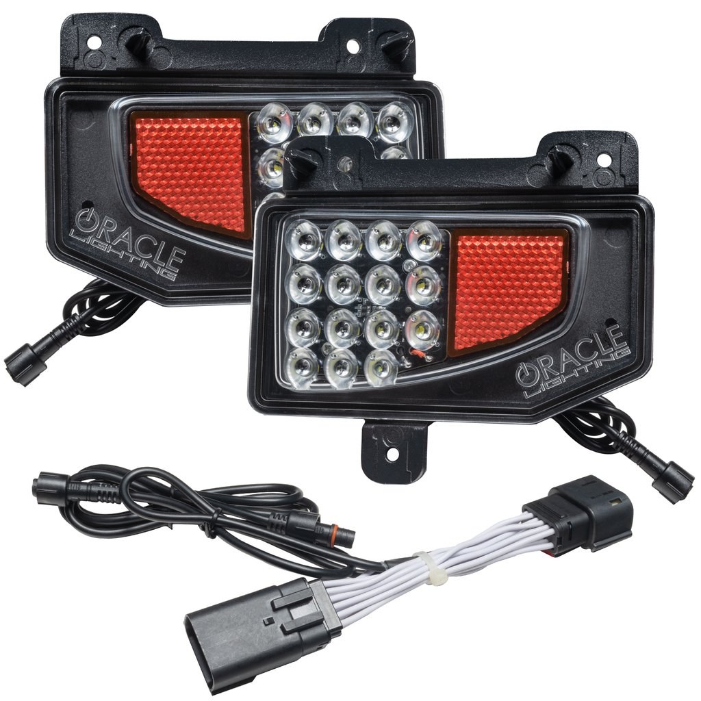 Oracle Lighting Backup Light – LED, Bumper Mount, Set of 2, Clear Bulb, Black Housing, 1500 Lumens, With Plug and Play Wiring Harness – 5881-504