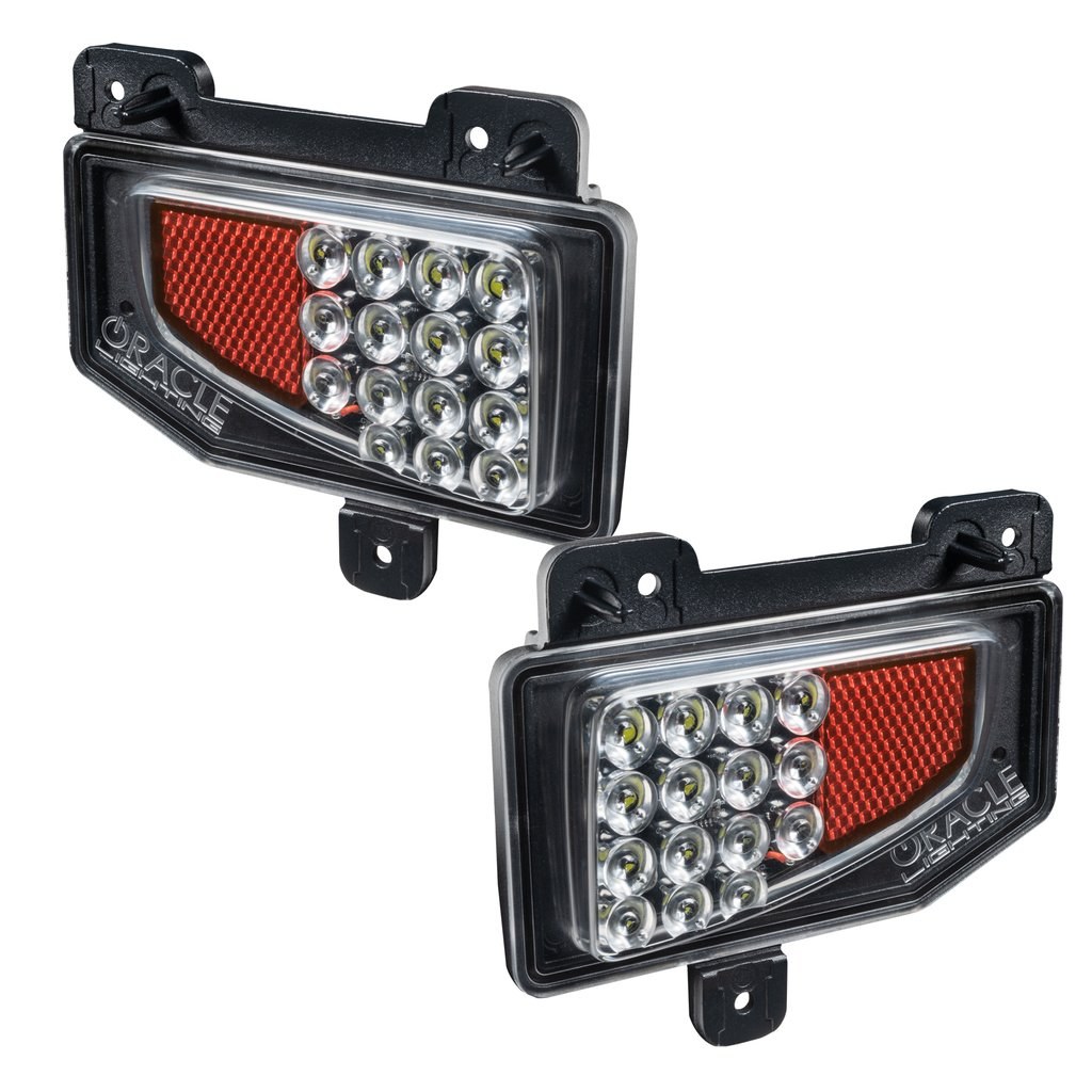 Oracle Lighting Backup Light – LED, Bumper Mount, Set of 2, Clear Bulb, Black Housing, 1500 Lumens, With Plug and Play Wiring Harness – 5881-504