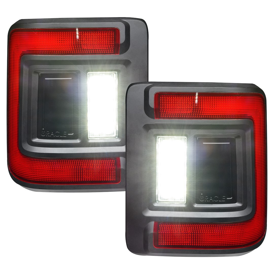 Oracle Lighting Tail Light Assembly, LED, Clear Lens, Black Housing, White/ Red/ Amber Bulb, Flush Mount, Set of 2 – 5884-504